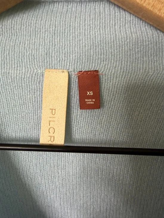 Anthropologie Pilcro Alani Mock Neck Cashmere Sweater Blue Womens Size XS - Picture 3 of 6